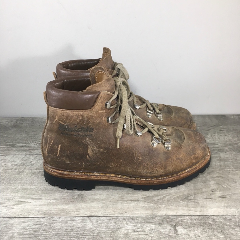 Raichle Vibram Soles Mountaineering Hiking Hiker Men’s Boots Vintage Size 6.5